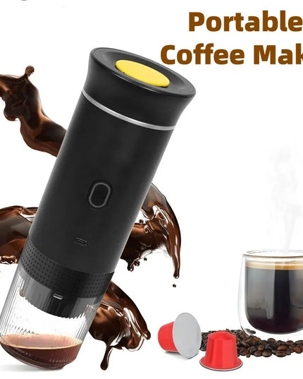 Elektrische Kaffeemühle für unterwegs, handlich, 3-in-1-Espresso, tragbarer Kaffee, Espressomaschine, Café, tragbare Kapsel-Kaffeemaschine, Küchenhelfer - ellashop.store