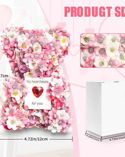 Künstlicher Rosenbär zum Valentinstag, handgemachtes Geschenk - ellashop.store