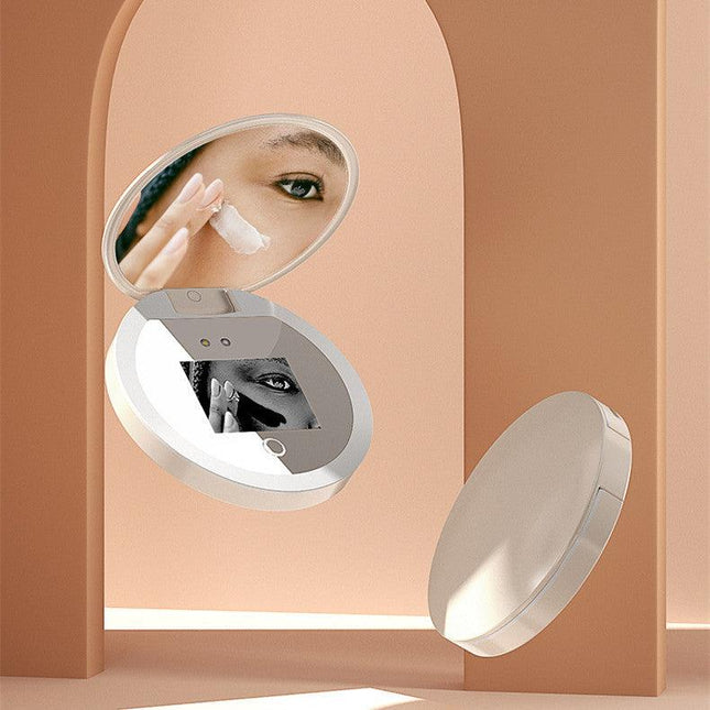 Intelligent Sunscreen UV Makeup Mirror Handheld LED Beauty Makeup Mirror - ellashop.store