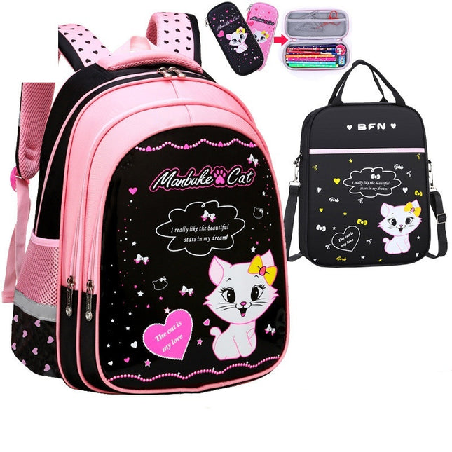 Kinder-Schulrucksack mit süßem Katzen-Print - ellashop.store