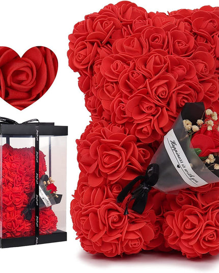 Rose Bär konserviert frische Blume Valentinstag Geburtstagsgeschenk - ellashop.store