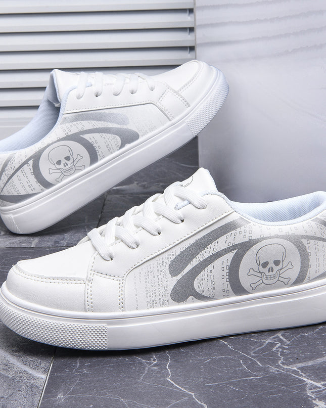 Plus Size Mode weiße Leder Damenschuhe - ellashop.store