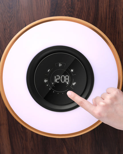 Runde intelligente Musik Bluetooth Lautsprecher Bett Lampe WiFi Kreis Baum von LED Licht Wireless Charging für Wohnzimmer - ellashop.store