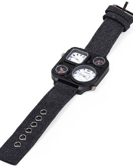 Militäruhr für Herren, mehrere Zeitzonen, personalisiertes Zifferblatt - ellashop.store