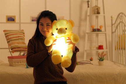 Kreatives Leuchten LED Teddybär Kuscheltiere Plüschtier Buntes leuchtendes Weihnachtsgeschenk für Kinder Kissen - ellashop.store