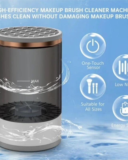 Make-up-Pinsel-Reiniger, automatischer rotierender Make-up-Pinsel-Reiniger, tragbarer elektrischer Kosmetik-Make-up-Pinsel-Rotationswaschmaschine - ellashop.store