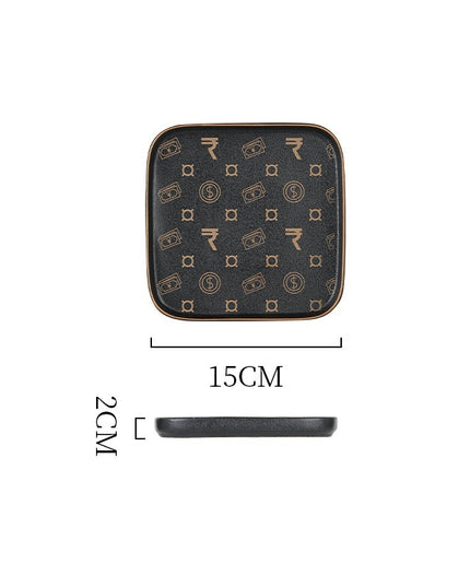 Kreativer, matter Steakteller in Schwarz - ellashop.store