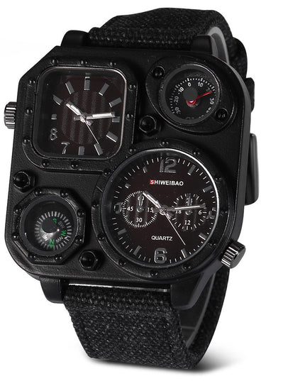 Militäruhr für Herren, mehrere Zeitzonen, personalisiertes Zifferblatt - ellashop.store