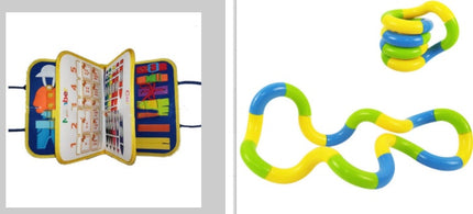 Neues Beschäftigt-Buch, Beschäftigt-Brett für Kinder, Anziehen und Zuknöpfen, Lernen, Baby, frühe Bildung, Vorschule, sensorisches Lernspielzeug - ellashop.store