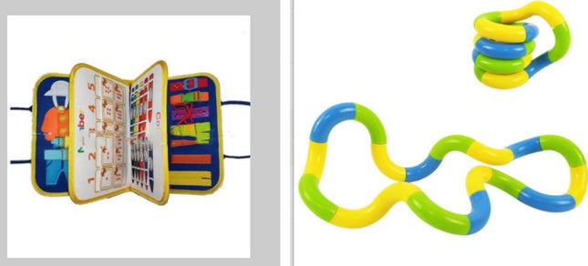 Neues Beschäftigt-Buch, Beschäftigt-Brett für Kinder, Anziehen und Zuknöpfen, Lernen, Baby, frühe Bildung, Vorschule, sensorisches Lernspielzeug - ellashop.store