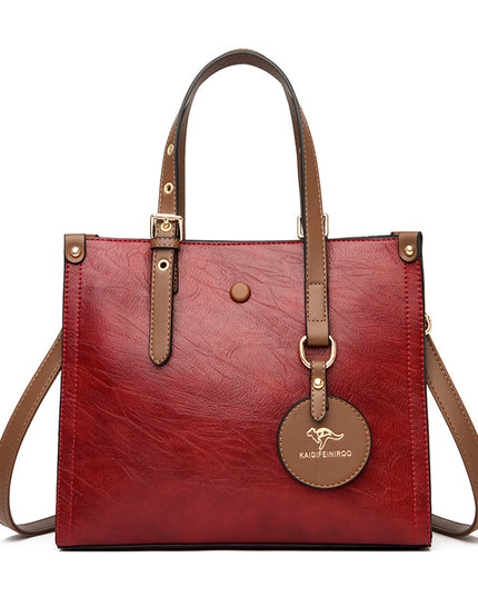 Elegante Pendlertasche aus Rindsleder für Damen aus Ölwachs - ellashop.store