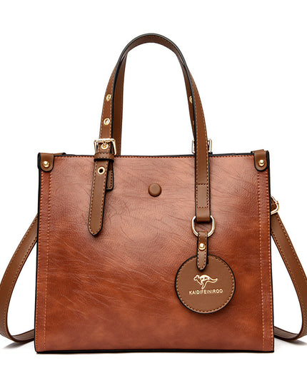 Elegante Pendlertasche aus Rindsleder für Damen aus Ölwachs - ellashop.store