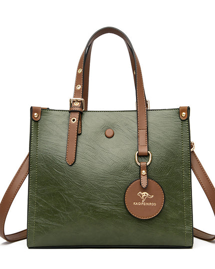 Elegante Pendlertasche aus Rindsleder für Damen aus Ölwachs - ellashop.store