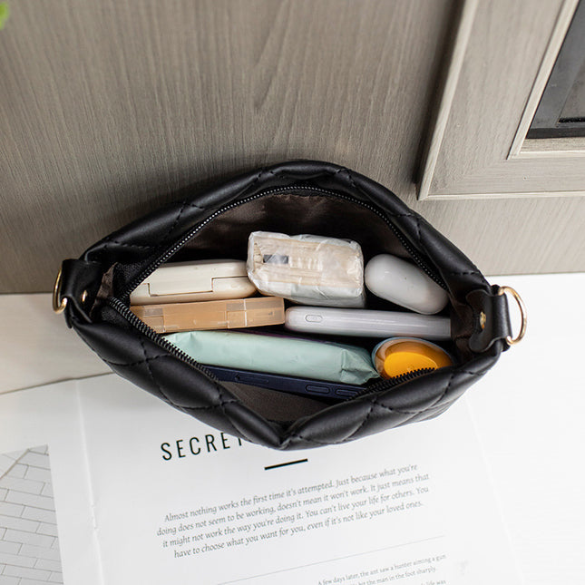 Kleine Umhängetasche Für Frauen Trend Lingge Stickerei Weibliche Schulter Taschen Mode Kette Damen Umhängetasche Geldbörse - ellashop.store