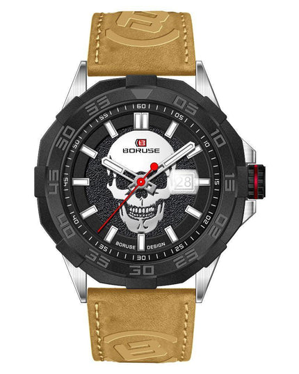 Uhr Sport Wasserdicht Leuchtende Leder Kalender Multifunktionale Quarz - ellashop.store