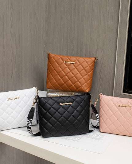 Kleine Umhängetasche Für Frauen Trend Lingge Stickerei Weibliche Schulter Taschen Mode Kette Damen Umhängetasche Geldbörse - ellashop.store