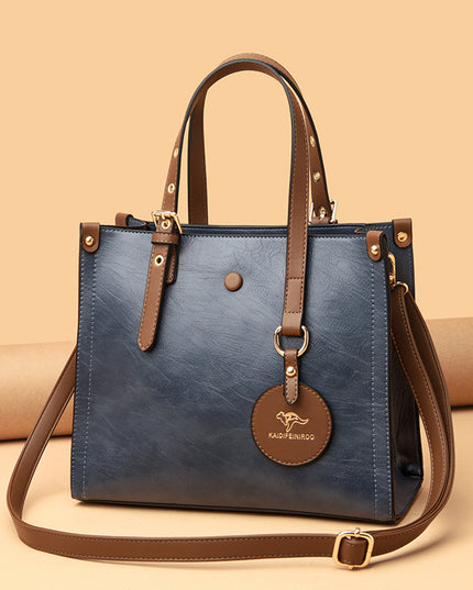 Elegante Pendlertasche aus Rindsleder für Damen aus Ölwachs - ellashop.store