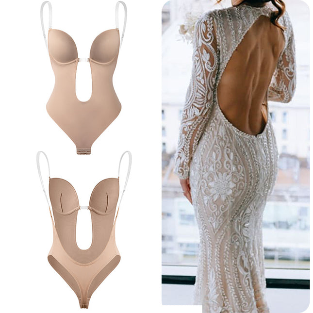 Unsichtbares rückenfreies Kleid, Jumpsuit mit innerem BH - ellashop.store