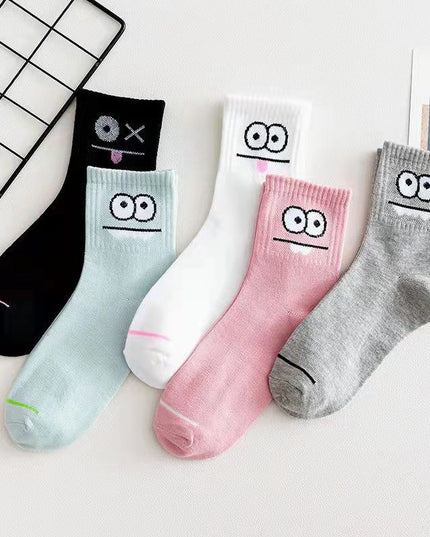 Süße braun gestreifte Paarsocken für Herbst und Winter - ellashop.store