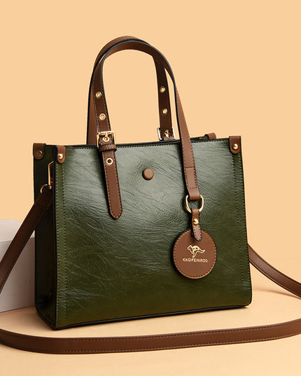 Elegante Pendlertasche aus Rindsleder für Damen aus Ölwachs - ellashop.store