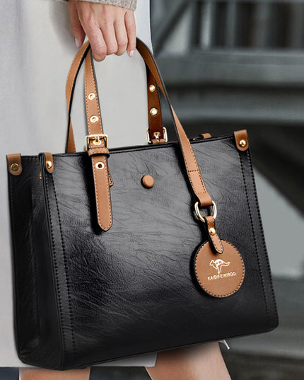 Elegante Pendlertasche aus Rindsleder für Damen aus Ölwachs - ellashop.store