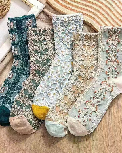Süße braun gestreifte Paarsocken für Herbst und Winter - ellashop.store