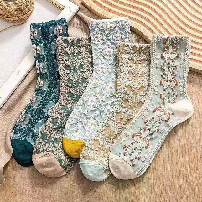 Süße braun gestreifte Paarsocken für Herbst und Winter - ellashop.store