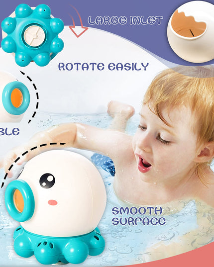 Oktopus-Brunnen, Badespielzeug, Wasserstrahl, rotierende Dusche, Badezimmerspielzeug, Sommer-Wasserspielzeug, Sprinkler, Strandspielzeug, Kinder-Wasserspielzeug - ellashop.store