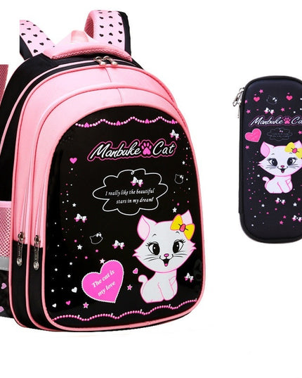 Kinder-Schulrucksack mit süßem Katzen-Print - ellashop.store