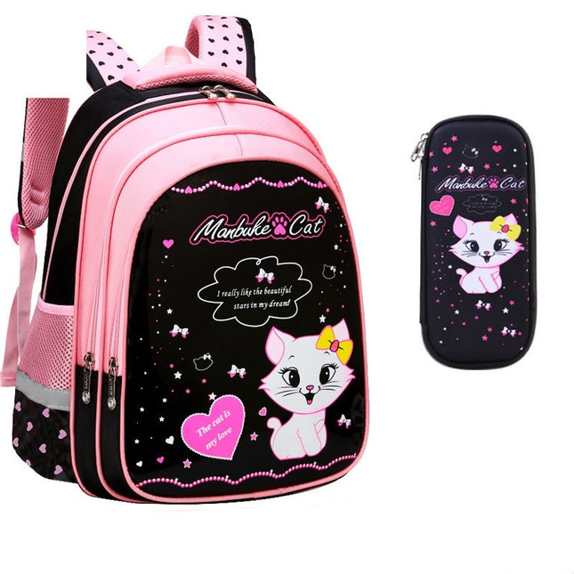 Kinder-Schulrucksack mit süßem Katzen-Print - ellashop.store