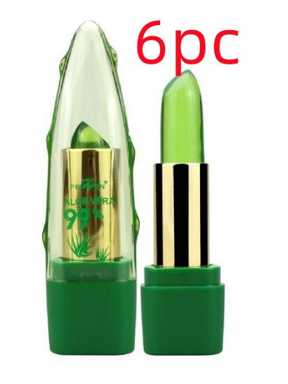 Aloe Vera Gel Farbwechsel Lippenstift Glanz Feuchtigkeitscreme Anti-Trocknung Entsalzung Feinkörniger Lippenbalsam Pflege - ellashop.store