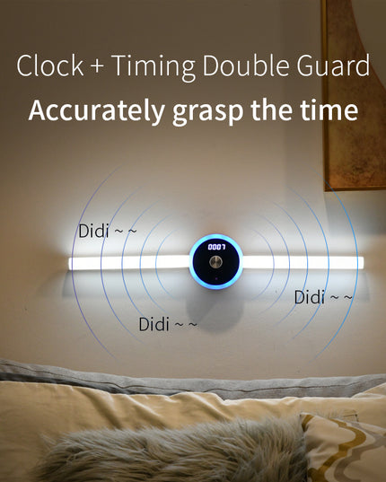 Smart Cabinet Light Clock Timing Sensor Light Abnehmbares LED-Garderobenlicht Manuelles Sweep-Schalterlicht - ellashop.store