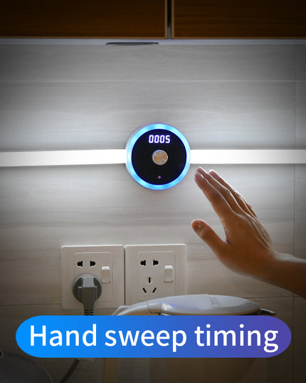 Smart Cabinet Light Clock Timing Sensor Light Abnehmbares LED-Garderobenlicht Manuelles Sweep-Schalterlicht - ellashop.store