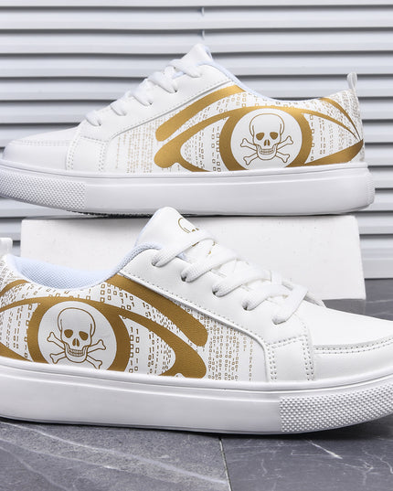 Plus Size Mode weiße Leder Damenschuhe - ellashop.store