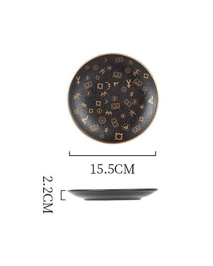 Kreativer, matter Steakteller in Schwarz - ellashop.store