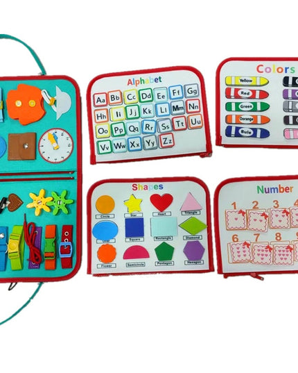 Neues Beschäftigt-Buch, Beschäftigt-Brett für Kinder, Anziehen und Zuknöpfen, Lernen, Baby, frühe Bildung, Vorschule, sensorisches Lernspielzeug - ellashop.store