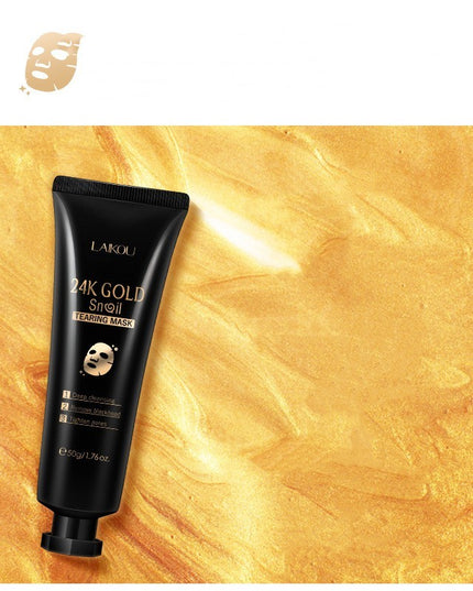 Feuchtigkeitsspendende Abreißmaske mit Goldfolie und Schneckenmotiv - ellashop.store