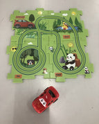Puzzle Rail Car Forest 5PC