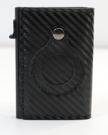 AirTag Wallet Anti Theft Bullet Card Bag Multi-functional Rfid Card Holder Men's Leather Slim Wallets For Airtag Air Tag - ellashop.store