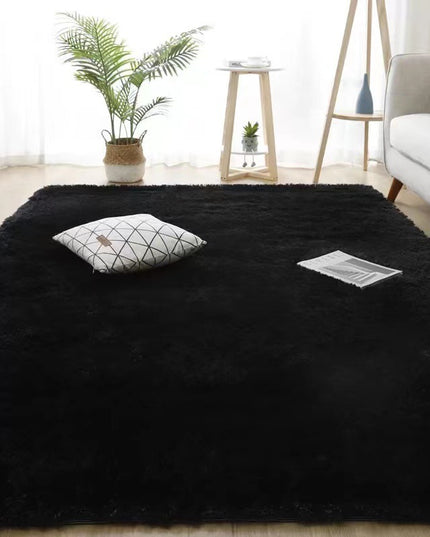 Nordischer flauschiger Teppich für Schlafzimmer/Wohnzimmer, rechteckig, groß, aus Plüsch, rutschfest, weicher Teppich, Weiß/Rot, 13 Farben - ellashop.store