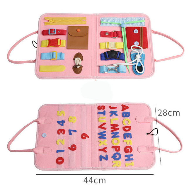 Neues Beschäftigt-Buch, Beschäftigt-Brett für Kinder, Anziehen und Zuknöpfen, Lernen, Baby, frühe Bildung, Vorschule, sensorisches Lernspielzeug - ellashop.store