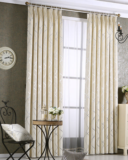 Einfarbige, schlichte, moderne, leichte, luxuriöse Chenille-Verdunkelungsvorhänge für das Wohnzimmer - ellashop.store