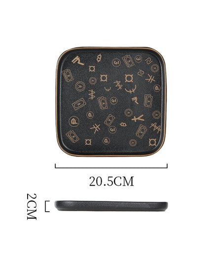 Kreativer, matter Steakteller in Schwarz - ellashop.store