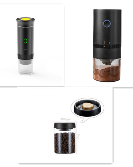 Elektrische Kaffeemühle für unterwegs, handlich, 3-in-1-Espresso, tragbarer Kaffee, Espressomaschine, Café, tragbare Kapsel-Kaffeemaschine, Küchenhelfer - ellashop.store