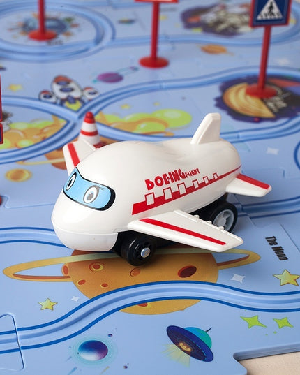 Kinder Puzzle Elektrische Eisenbahn Speeder DIY Montage Elektrische Auto Automatische Schiene Stadt Szene Bau Bildung Spielzeug Geschenk - ellashop.store