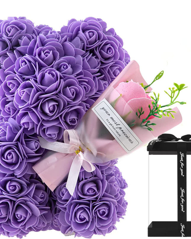 Rose Bär konserviert frische Blume Valentinstag Geburtstagsgeschenk - ellashop.store