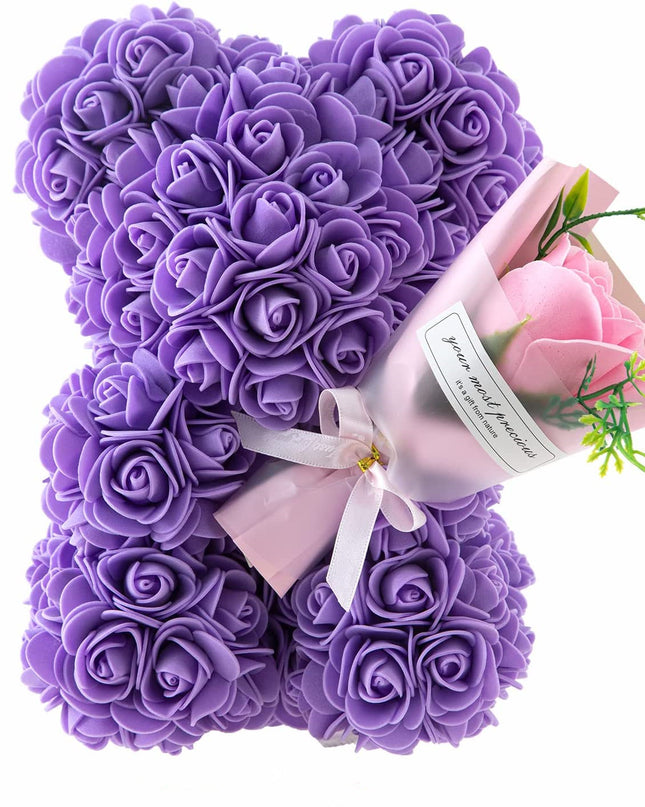 Rose Bär konserviert frische Blume Valentinstag Geburtstagsgeschenk - ellashop.store