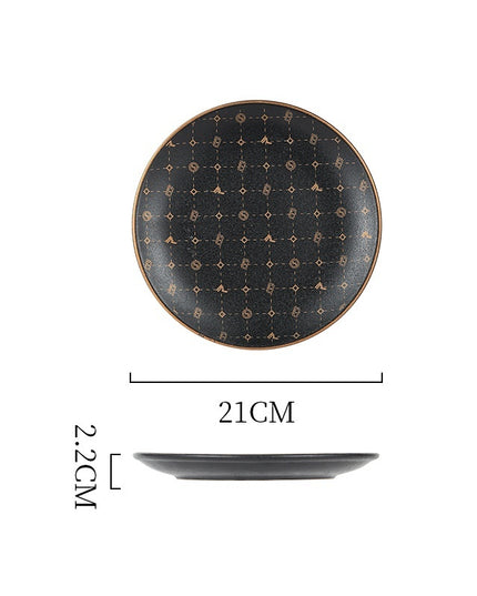 Kreativer, matter Steakteller in Schwarz - ellashop.store