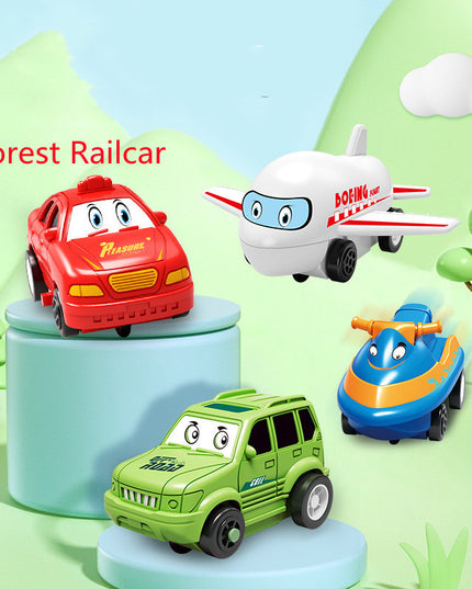 Kinder Puzzle Elektrische Eisenbahn Speeder DIY Montage Elektrische Auto Automatische Schiene Stadt Szene Bau Bildung Spielzeug Geschenk - ellashop.store