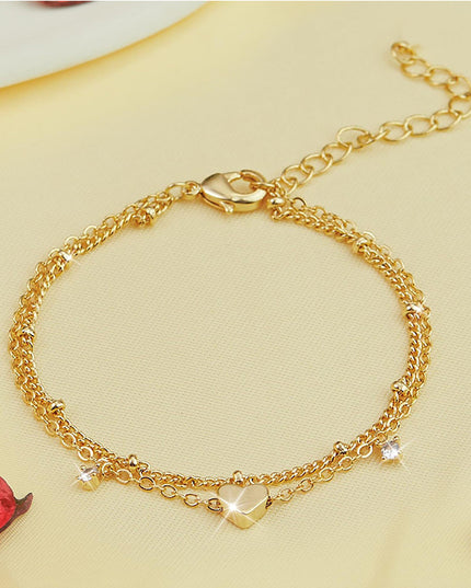 Mode Herz-förmigen Zirkon Fußkettchen frauen Wasserdicht Einfache Herz-förmigen - ellashop.store